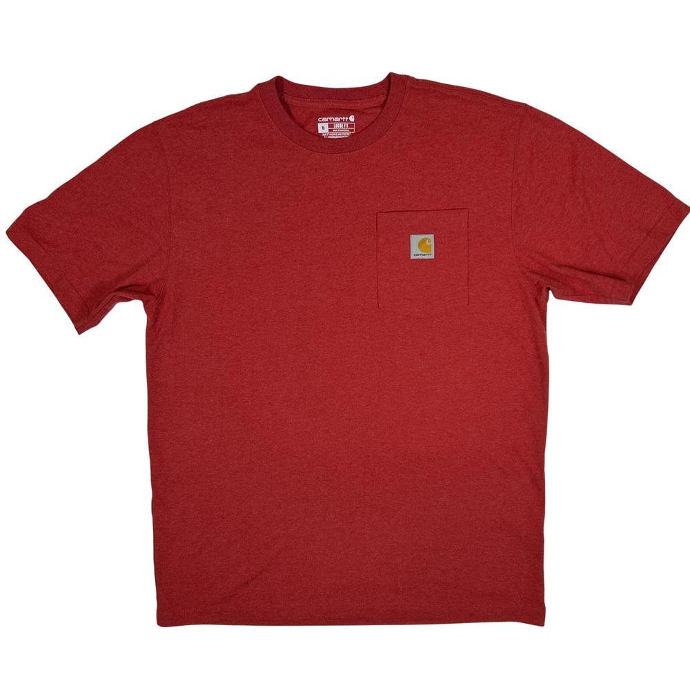 Carhartt K87 Mens Loose Fit Pocket‎ T-Shirt Heather Red Short Sleeve M K87-M RA0